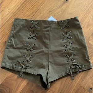 Olive green shorts